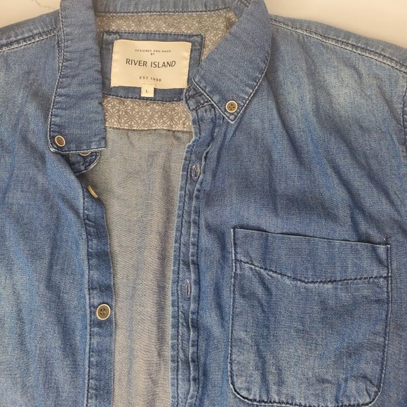 River Island Denim Button Down - Picture 10 of 11